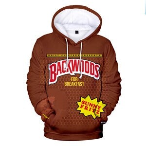 Backwoods Hoodie Sweatshirt Men/Women Loose Large Size Hoodies Streetwear Hip Hop Hoodie Pullover Unisexy Casual Sweatshirt