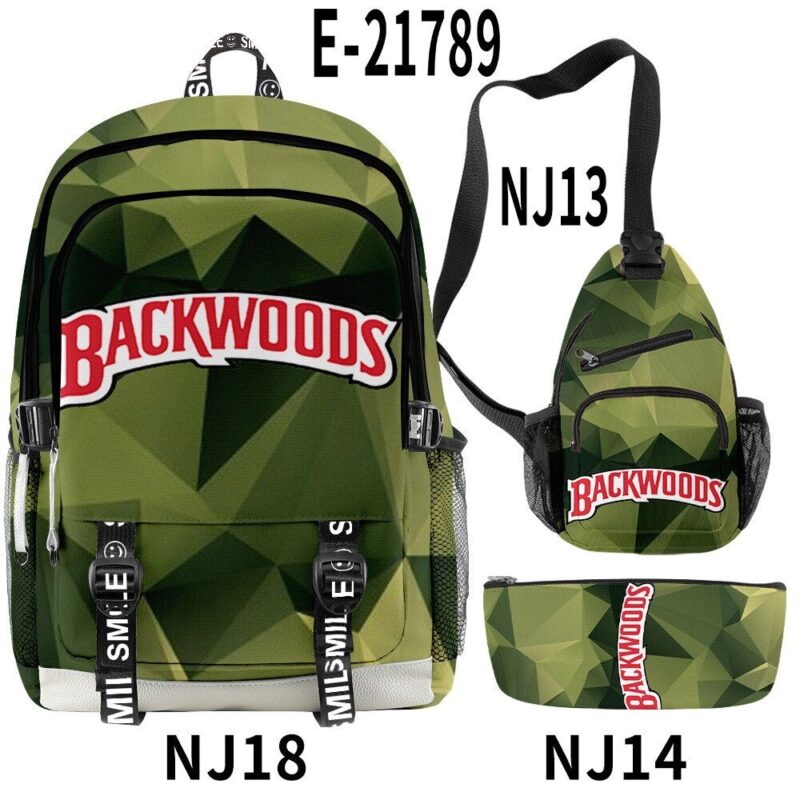 Backwoods Backpack Cool And Simple 3pcs Set With USB Charging