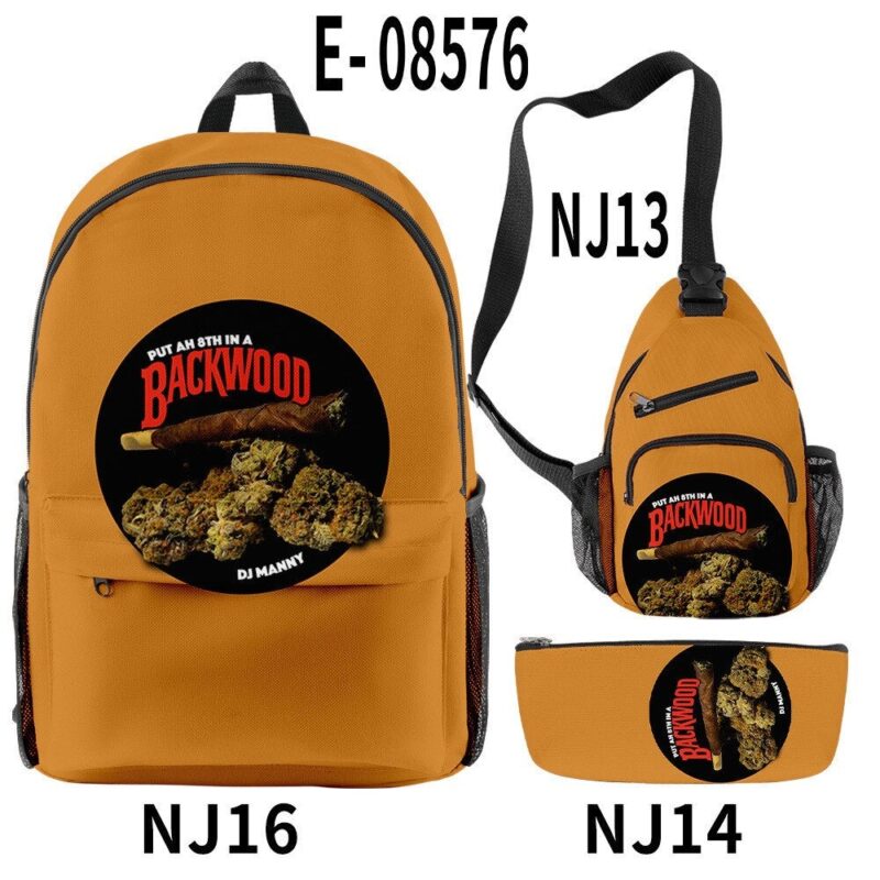 Backwoods Backpack Zipper Backpack & Shoulder Bag + Pencil Case Oxford Bag 3 PCS Set