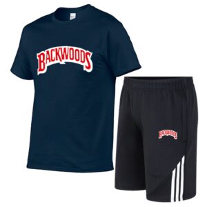 Backwoods T-shirt + Shorts Suit Fashion Men's & Women's  Casual Sports Suit