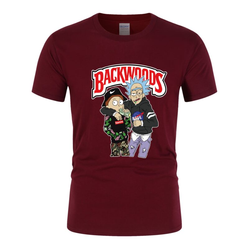 Anime Short Sleeve Backwoods Crew Neck T-Shirt Large Short Sleeve