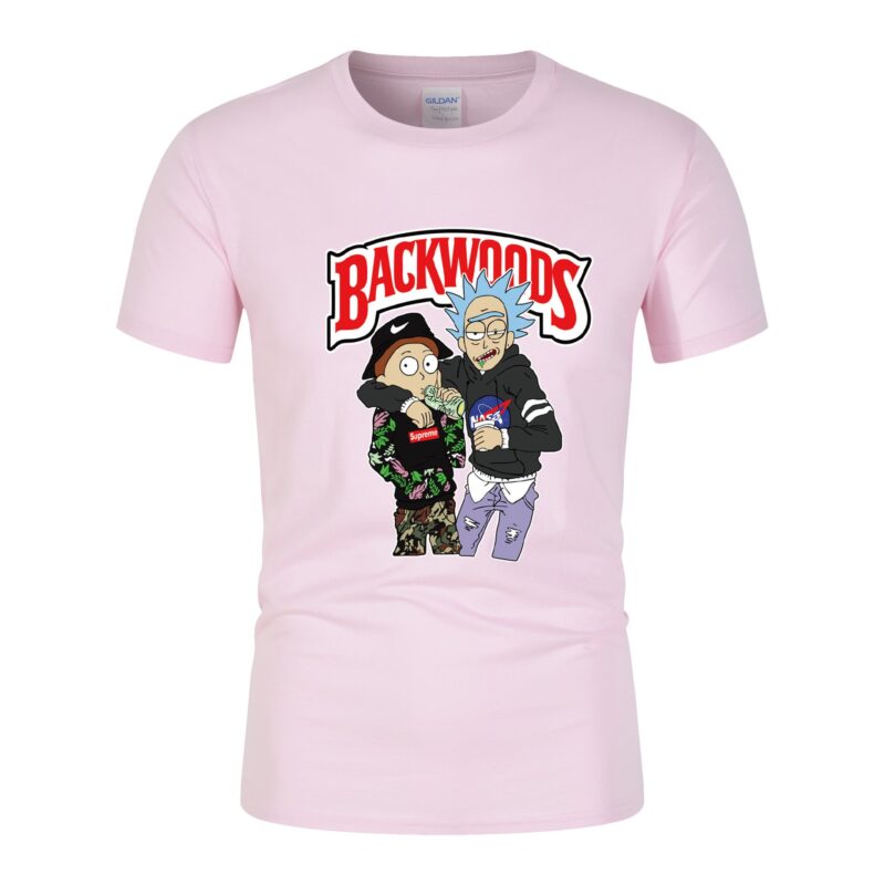 Anime Short Sleeve Backwoods Crew Neck T-Shirt Large Short Sleeve