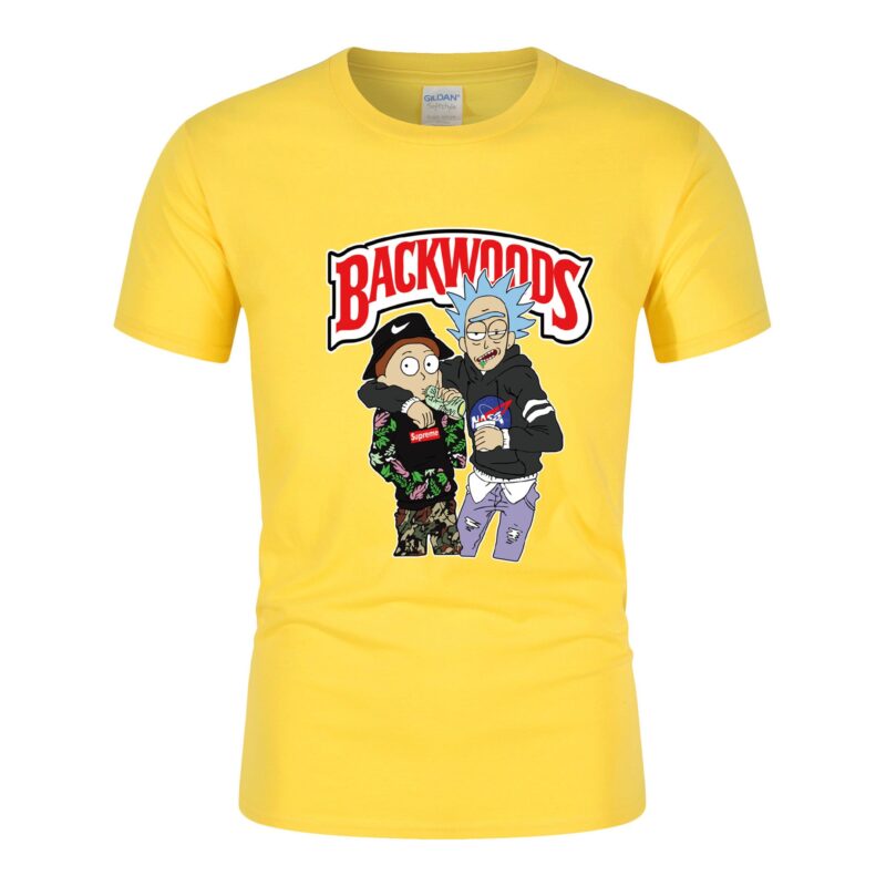 Anime Short Sleeve Backwoods Crew Neck T-Shirt Large Short Sleeve