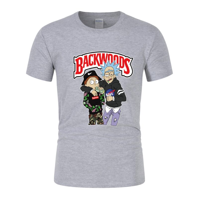 Anime Short Sleeve Backwoods Crew Neck T-Shirt Large Short Sleeve