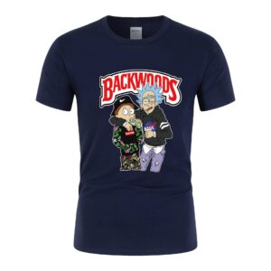 Anime Short Sleeve Backwoods Crew Neck T-Shirt Large Short Sleeve