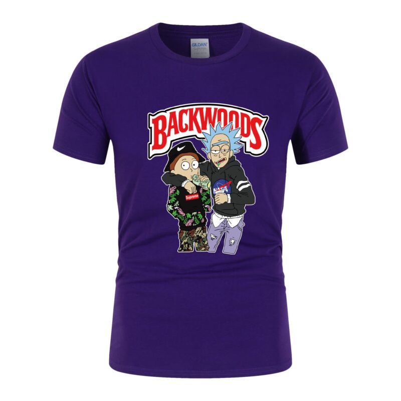 Anime Short Sleeve Backwoods Crew Neck T-Shirt Large Short Sleeve