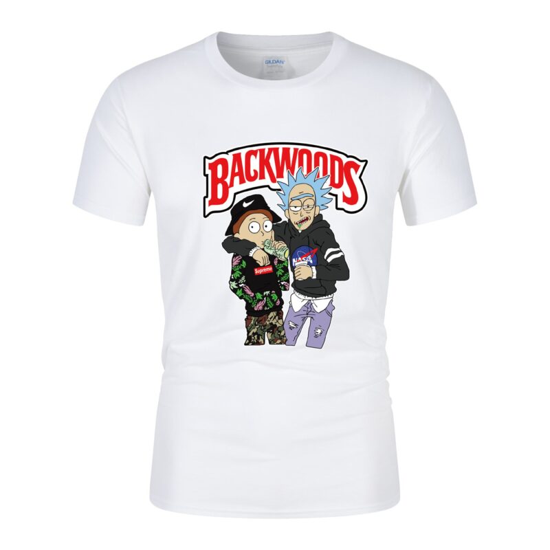 Anime Short Sleeve Backwoods Crew Neck T-Shirt Large Short Sleeve