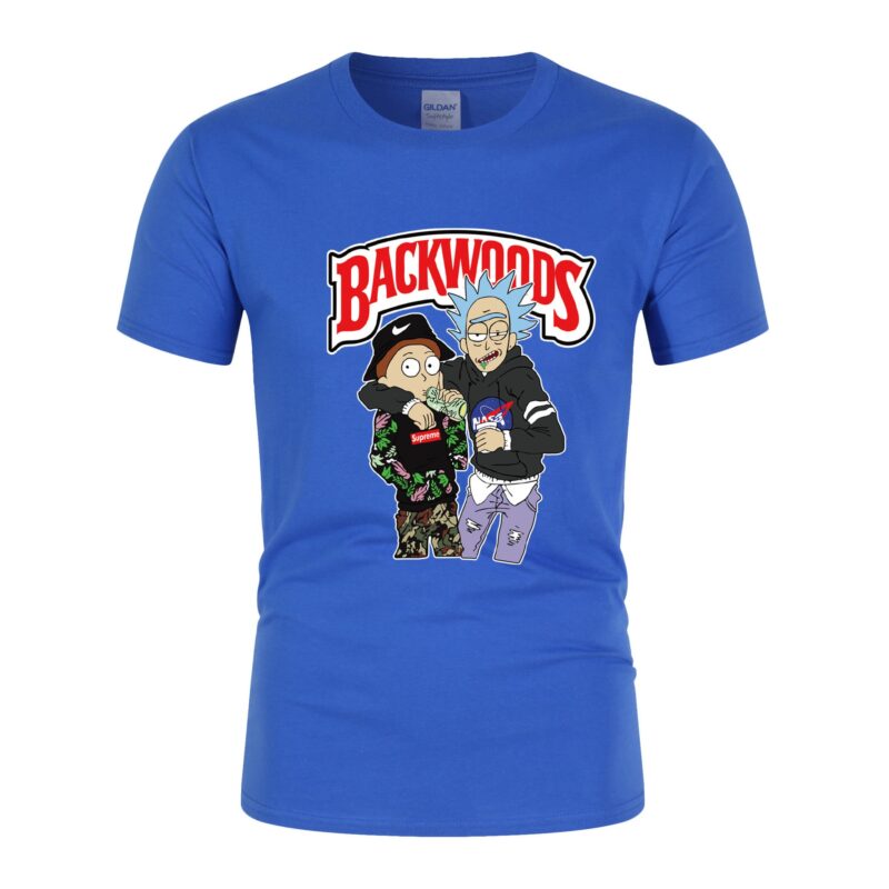 Anime Short Sleeve Backwoods Crew Neck T-Shirt Large Short Sleeve