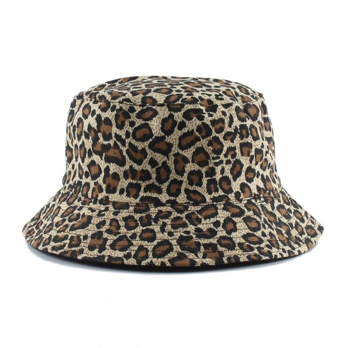 2020 Leopard Print Bucket Hat Reversible Fisherman Hat Outdoor Travel Panama Hat Sun Cap Hats For 1