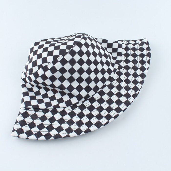 2020 New Brand Black White Plaid Check Bucket Hats Fishing Caps Women Mens Reversible Fisherman Hat 7022b326 1a55 42fa 86a0 e8d1720f19ec 1
