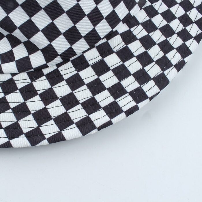 2020 New Brand Black White Plaid Check Bucket Hats Fishing Caps Women Mens Reversible Fisherman Hat cc44874a 75af 48af b210 9fb34645d264 1