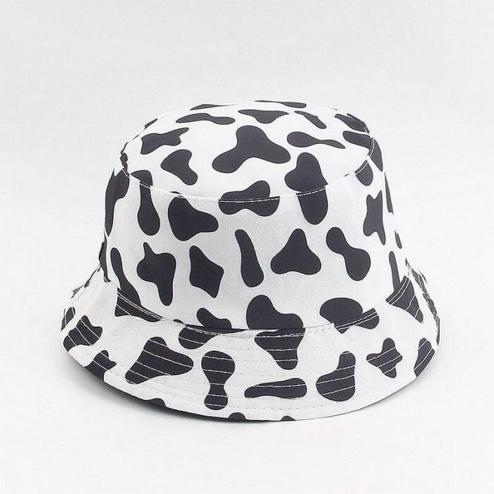 2021 New Fashion Reversible Black White Cow Print Bucket Hat Panama Summer Sun Caps For Women 420a0387 2c6f 49d9 ac8f 363527ceb777