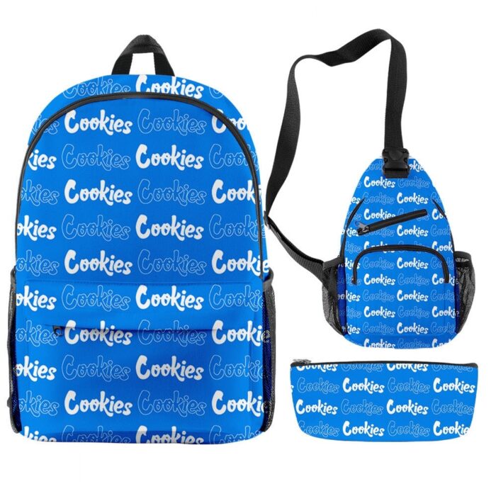 New Women Men Backpacks Sets 3 Pieces Cookie Teenager Boys Girls School Bags Women Men