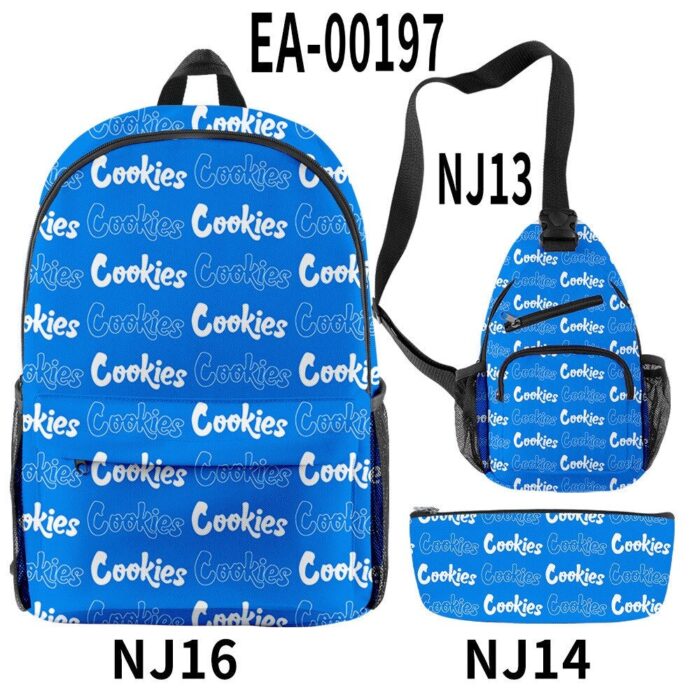 New Women Men Backpacks Sets 3 Pieces Cookie Teenager Boys Girls School Bags Women Men Oxford 3611d921 08fc 4ee0 a58f 99addd5cd710