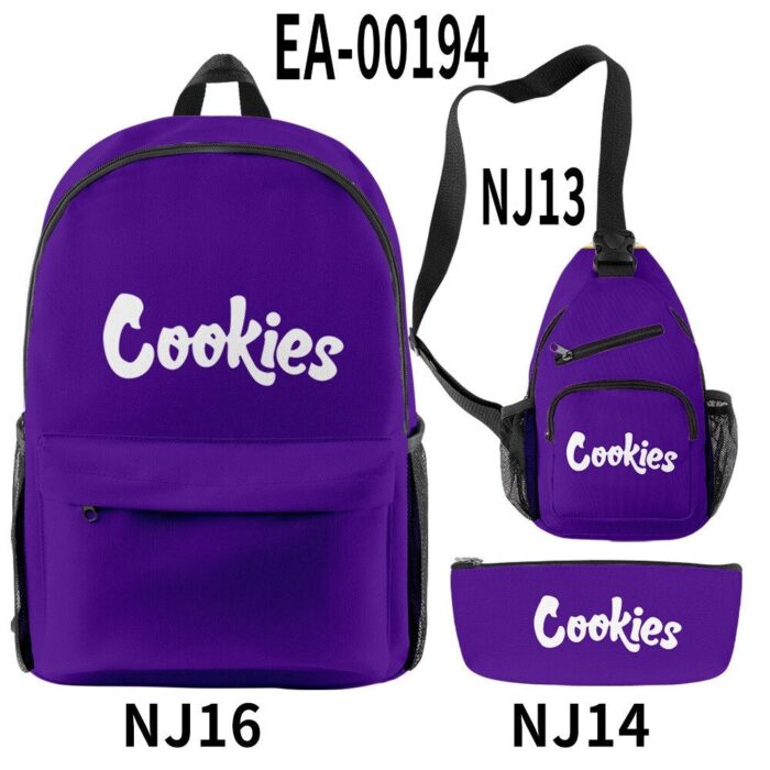 New Women Men Backpacks Sets 3 Pieces Cookie Teenager Boys Girls School Bags Women Men Oxford 3a3e700d 80a4 4a17 b6f0 e2b4212bfac4