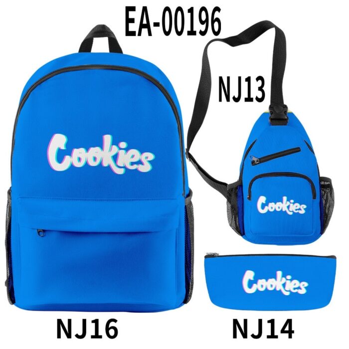 New Women Men Backpacks Sets 3 Pieces Cookie Teenager Boys Girls School Bags Women Men Oxford 3cfbbba3 b992 4202 9a09 1e9cad9c1e90