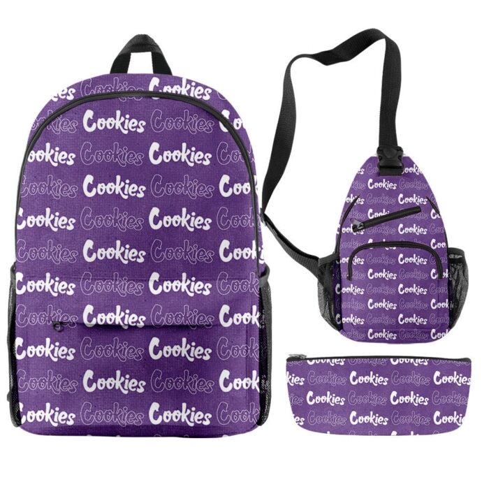 New Women Men Backpacks Sets 3 Pieces Cookie Teenager Boys Girls School Bags Women Men Oxford 3d087ad4 c221 417c a7d3 5af757ad6d4a