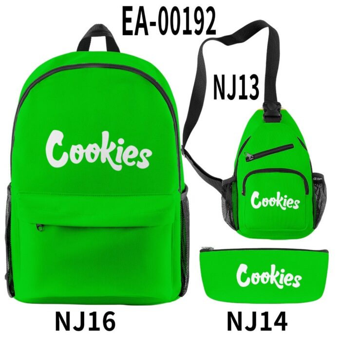 New Women Men Backpacks Sets 3 Pieces Cookie Teenager Boys Girls School Bags Women Men Oxford 433aa7bf f8e7 4b46 8e53 bf351c9c8a22