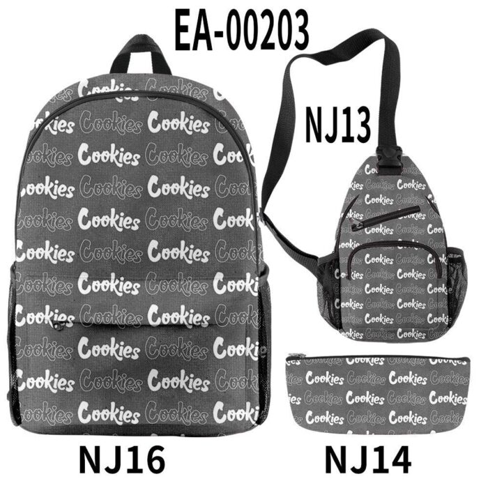 New Women Men Backpacks Sets 3 Pieces Cookie Teenager Boys Girls School Bags Women Men Oxford 54c5cb9c 549e 4e50 9599 6d1f7ea341d3