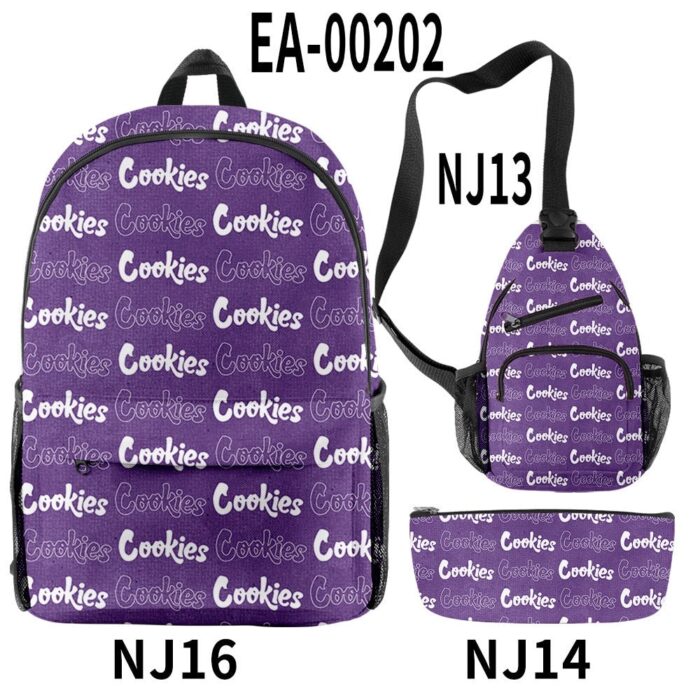 New Women Men Backpacks Sets 3 Pieces Cookie Teenager Boys Girls School Bags Women Men Oxford 5b7a7255 b869 453b b37b d401e50bbb85