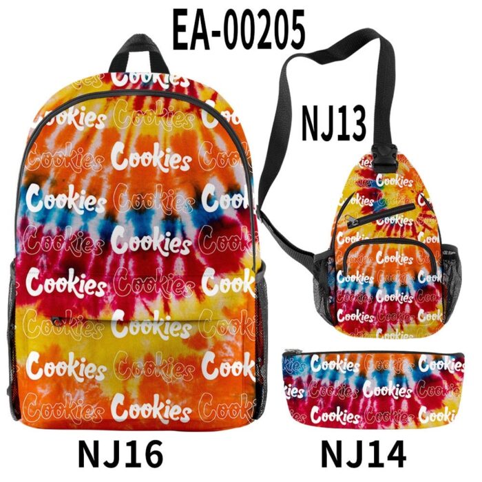 New Women Men Backpacks Sets 3 Pieces Cookie Teenager Boys Girls School Bags Women Men Oxford 82c7ca91 5d2d 4a38 b0ec 4b525f51e4b3