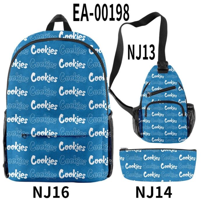 New Women Men Backpacks Sets 3 Pieces Cookie Teenager Boys Girls School Bags Women Men Oxford 8707bd5b 2899 40ab b449 af3a57f7f5d1