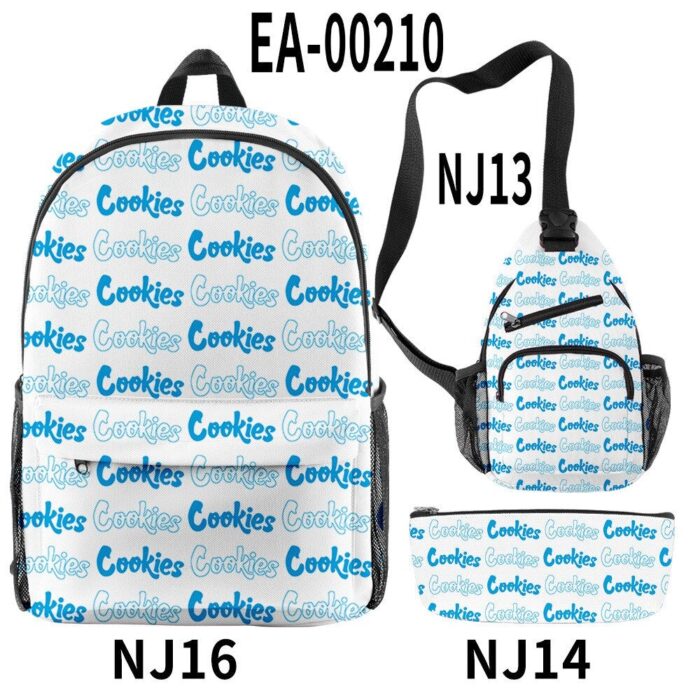 New Women Men Backpacks Sets 3 Pieces Cookie Teenager Boys Girls School Bags Women Men Oxford f1b9e74c 1aa0 4242 8613 4b88023ecdea