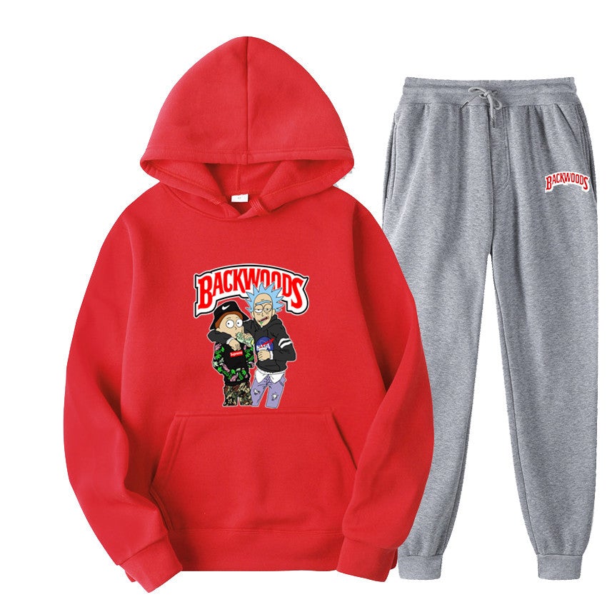 Backwoods Rick Morty Hoodies Suit Multi color Matching Sweatsuit