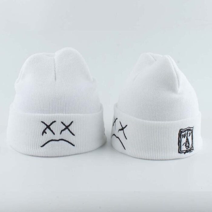 White Black Beanie Embroidery Love Men Women Autumn Winter Knitted Hat Skullies Warm Hip Hop Ski 270eaede b330 4fe3 badf 920122513f86