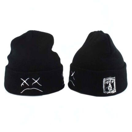 White Black Beanie Embroidery Love Men Women Autumn Winter Knitted Hat Skullies Warm Hip Hop Ski 35746307 cb82 4918 b574 8ebe04500a5d