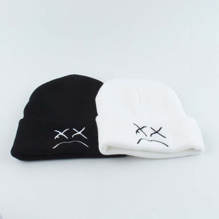 White Black Beanie Embroidery Love Men Women Autumn Winter Knitted Hat Skullies Warm Hip Hop Ski 6aab8bcf 331b 4e70 b959 ac3067da5978